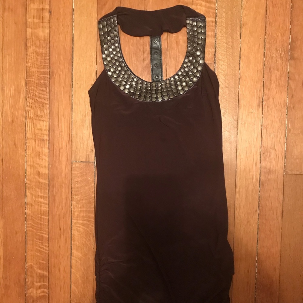 Awesome ruched dress with studs! Awesome detail!